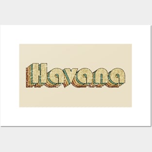 Havana // Vintage Rainbow Typography Style // 70s Posters and Art